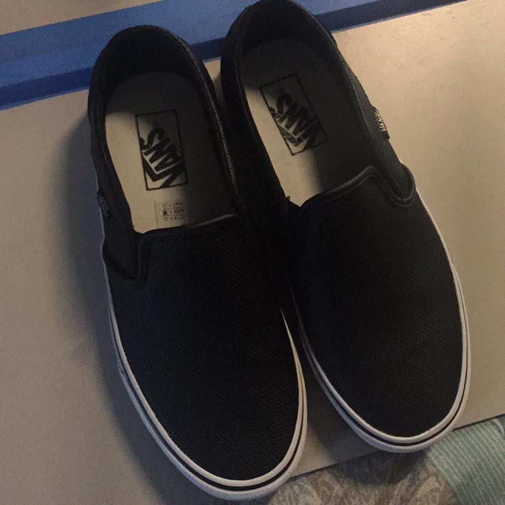 Perf leather slip-on